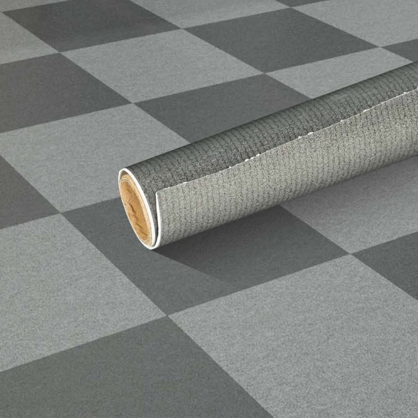 Jeedeson 196.85 in L× 23.62 in W × 0.023 in T Peel and Stick Vinyl Sheet Flooring in Gray, 1Roll