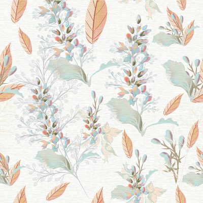 Jeedeson Colorful Leaves Stick and Peel Wallpaper for Bedroom 17.52 in. W x 118.11 in. L