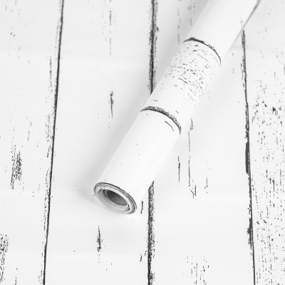 Jeedeson Peel and Stick Temporary Wall Paper,Black and White Wood 2-Roll (Covers 28.74 sq. ft.)