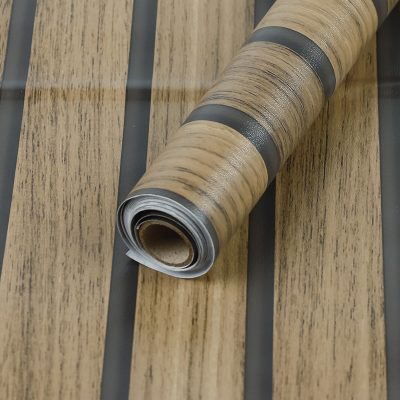 Jeedeson Brown Wood Wall Paper Design for Drawer,(Covers 28.74 sq. ft.)