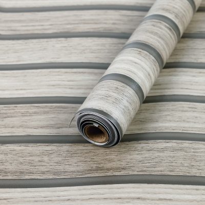 Jeedeson Vinyl Wall Paper Peel and Stick,Light Gray Wood(Covers 28.74 sq. ft.)