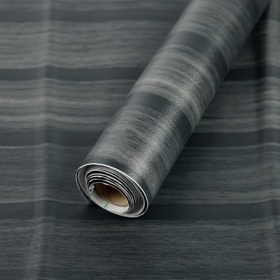Jeedeson Vinyl Roommates Wallpaper,Dark Gray Wood (Covers 28.74 sq. ft.)