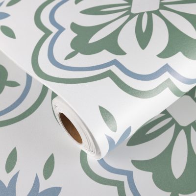 Jeedeson Green Vinyl Peel and Stick Wall Roll for Kitchen 120 in. L x 12 in. W x 0.04 in. T