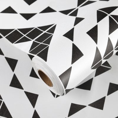 Jeedeson Black and White Vinyl Decorative Wall and Flooring Tile,Commercial Luxury 120 in.L x 12 in. W
