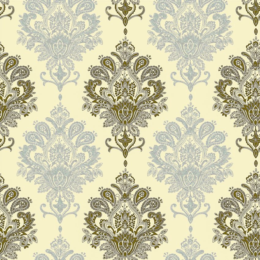 Jeedeson Gold and Silver Floral Best Wallpapers Kids-Safe Eco-Friendly (Covers 28.74 sq. ft.)