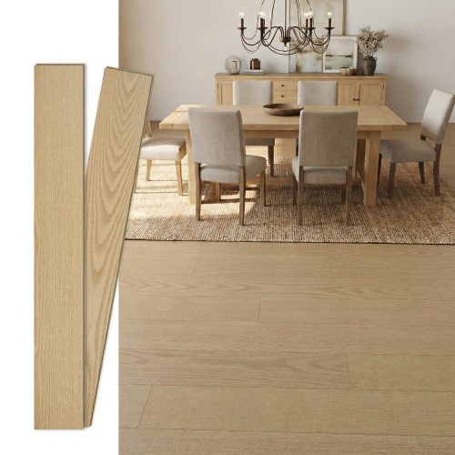 Jeedeson Natural Indoor Hardwood Floor，High Density and High Hardness Moisture-proof 35.83 in x 4.92 in x 0.47 in