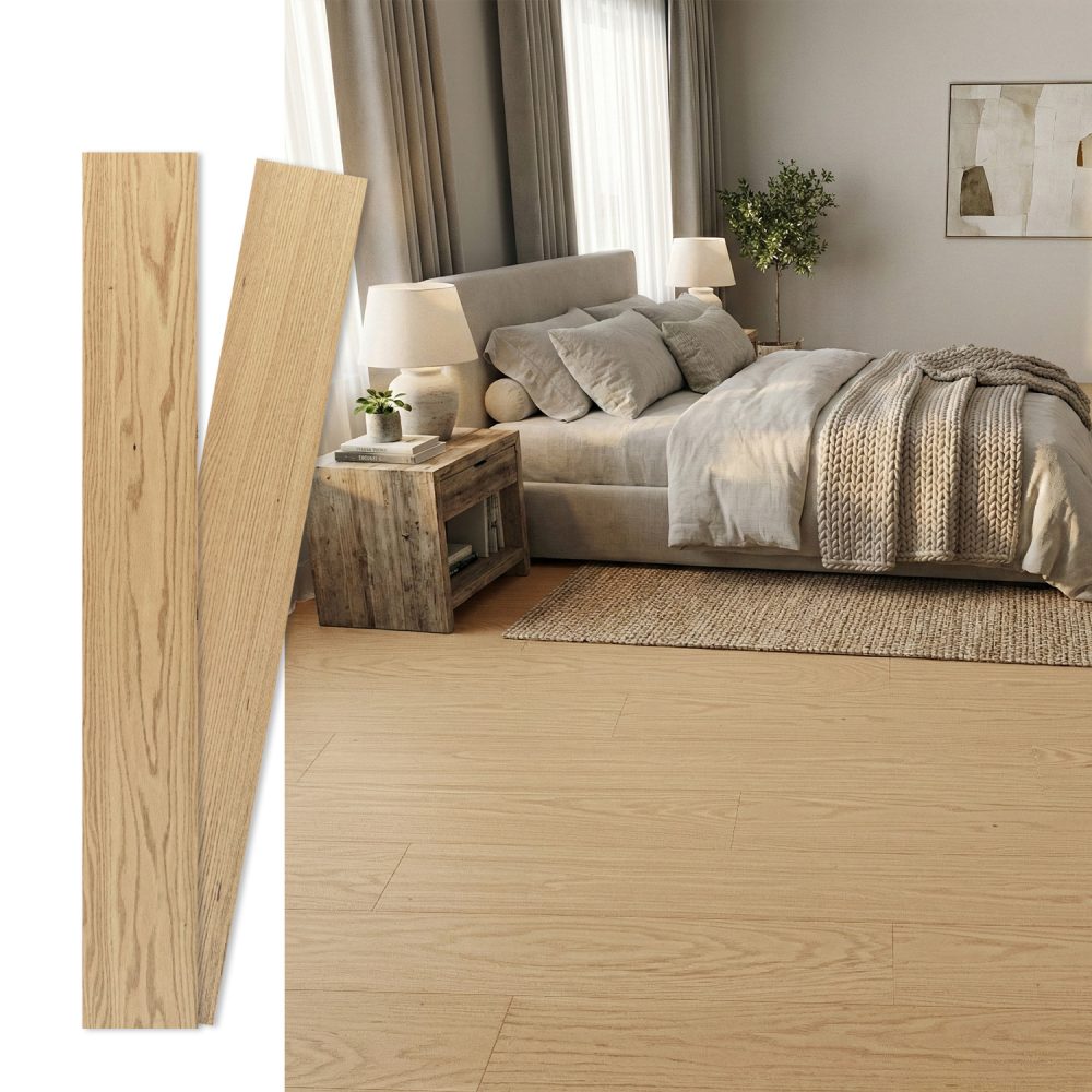 Jeedeson 47.64″ W x 6.5″ L x 0.6″ T Best Engineered Hardwood Flooring,Pet and Kid Friendly