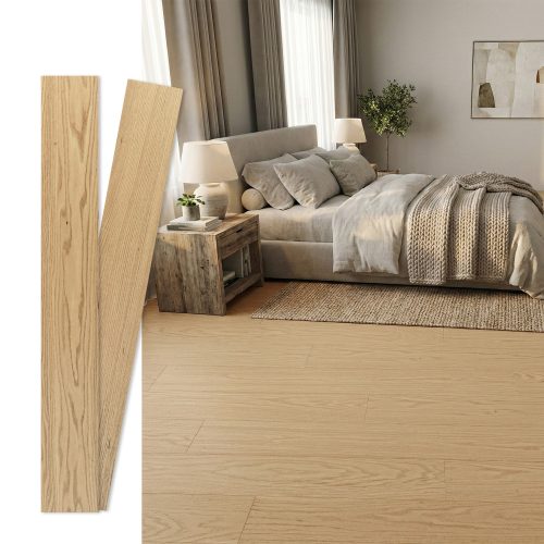 Jeedeson 47.64in x 6.5in x 0.6in Solid Wood Laminate Flooring for the Living Room and Bedroom