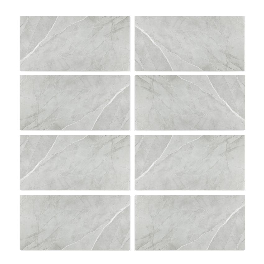 Jeedeson 304*609*6mm Gray Marble SPC Floor Tile, Tile for Hotel Floor Anti-slip and Dirt-resistant