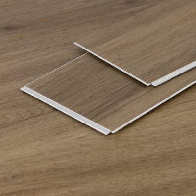 Jeedeson Indoor Walnut Wood-patterned Stone Plastic Composite Flooring, Strong Stability Spc Floor Stickers