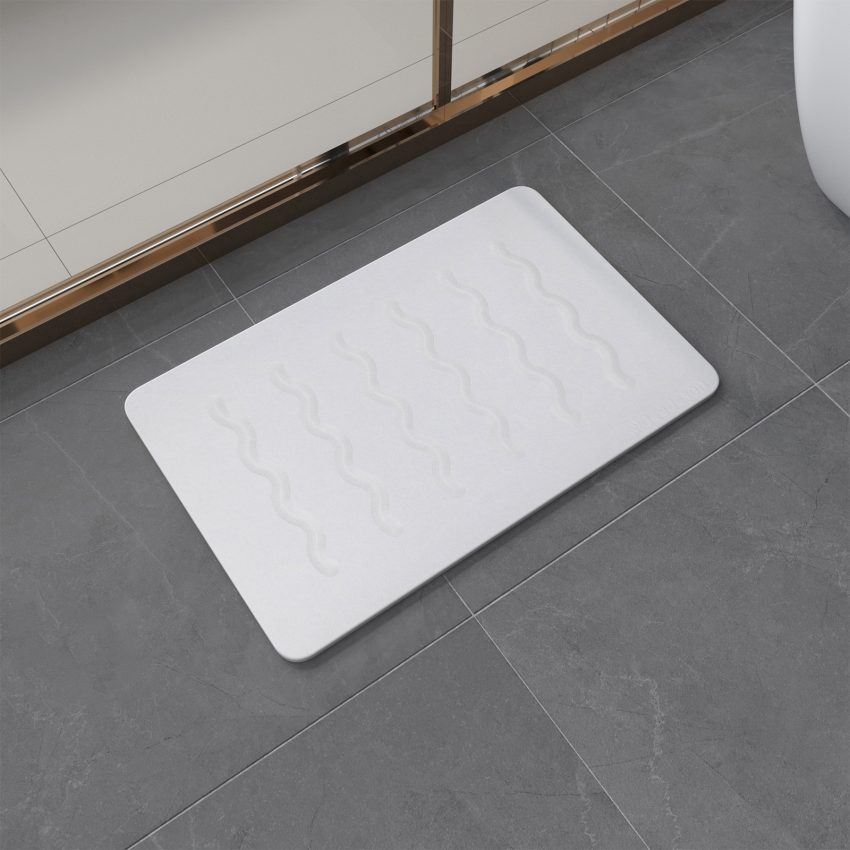 Jeedeson bath mats for bathroom non slip–white 15.35 In. x 23.62 In Size