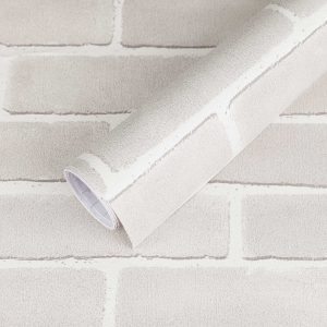 Jeedeson Light Gray Vintage Best Wallpaper Stick and Peel, Stain and Moisture Resistance