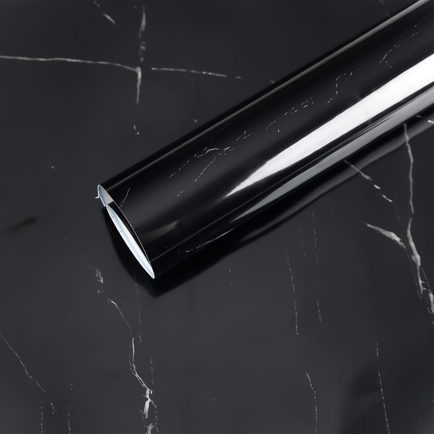 Jeedeson Black Self Adhesive Wallpaper,High Temperature Resistant and Oil Proof Wallpaper for Kitchen