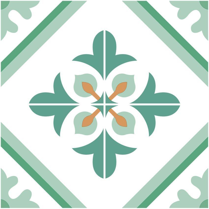 Jeedeson 120″ x 24″ Green Floral Design Floor Tiles, DIY Floor Decoration for Kitchen Bathroom Living Room