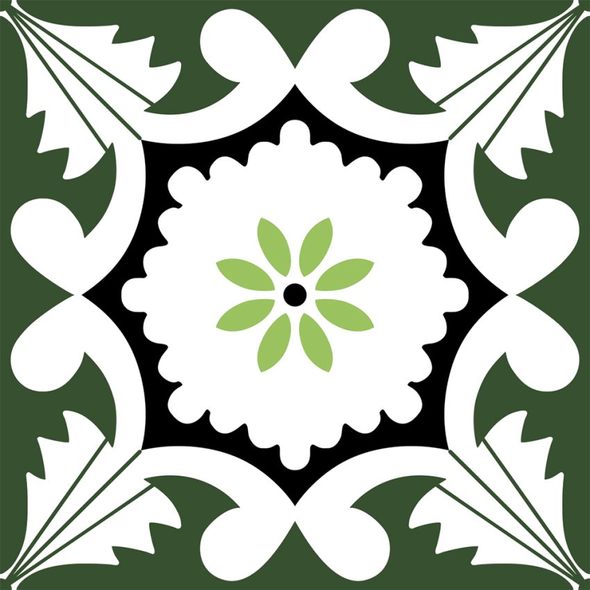 Jeedeson 120″ x 24″ Green and White Self-Adhesive Floor Vinyl Roll Durable and Removable for Home Decor