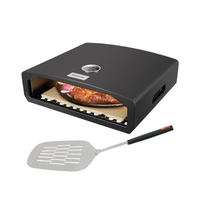 Portable Charcoal Outdoor Pizza Oven for Grill with Pizza Stone, Pizza Peel and Thermometer, Home Backyard Pizza Maker