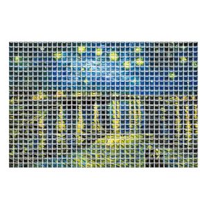 Jeedeson Home Modern 10*10in Peel Stick Tiles 6-Tile Starry Night Over the Rhone Decorative for Interior Wall
