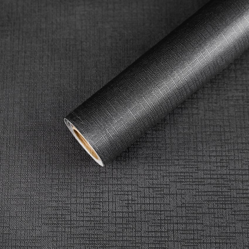 ​Jeedeson Home Improvement Black Beaded PVC Peel and Stick Wallpaper Moisture Proof (Covers 28.74 sq.ft.)