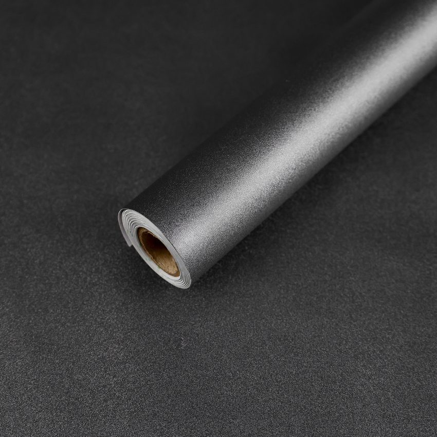 ​Jeedeson Premium Textured Matte Black Peel and Stick Wallpaper Roll for Furniture Renovation 17.5 in. W x 118.11 in. L