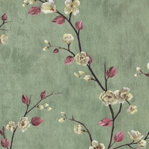 Jeedeson Green Floral Pattern Wallpaper Designs 17.7 in. x 9.8 ft. (Covers 29.1 Sq. ft.)