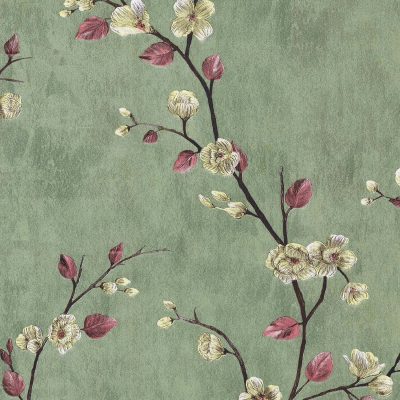 Jeedeson Green Floral Pattern Wallpaper Designs 17.7 in. x 9.8 ft. (Covers 29.1 Sq. ft.)