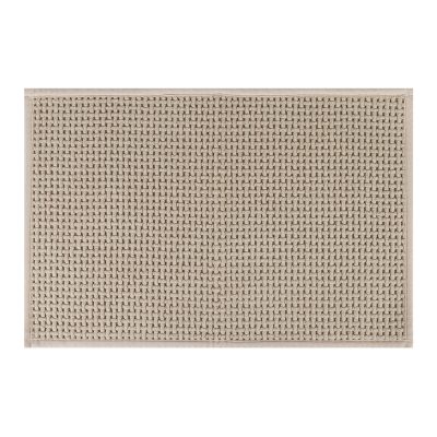 Jeedeson Modern Khaki Chenille Mold Free Bath Mat for Bathroom Floor, Tub and Shower