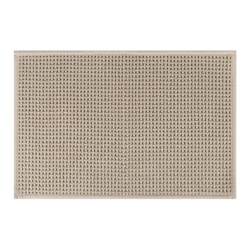 Jeedeson Modern Khaki Chenille Mold Free Bath Mat for Bathroom Floor, Tub and Shower