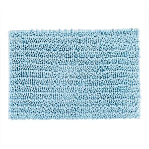 Jeedeson Sky Blue Coral Bath Mats for Shower and Bathroom Floor, Soft and Safety