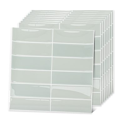 Jeedeson 10 in. x 10 in. Green Kitchen Backsplash Tile,Durable Moisture Proof Easy Clean Design for Home(10-Pack)