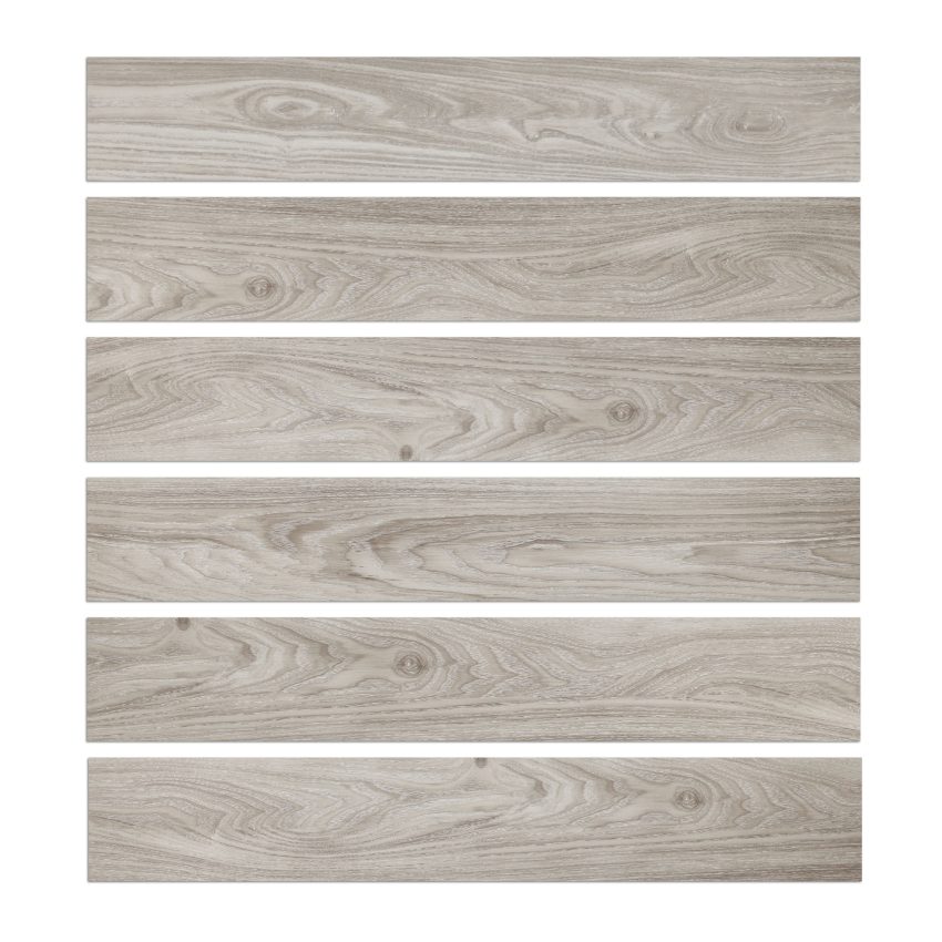 Jeedeson Natural Matte Wood Gray Vinyl Flooring for Home and Office，Eco-Friendly 1.5mm Thickness (18-Pack)