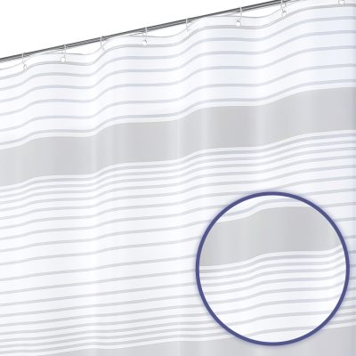 Jeedeson Fade-Resistant PEVA Shower Curtains,Modern Variable-width Striped Bathroom Decor