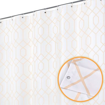 Jeedeson Instagram-Style Geometric Pattern Shower Curtain,Eco-Friendly and Quick-Dry