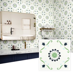 Jeedeson 12 in. x 12 in. x 11 MIL Vinyl Peel and Stick Backsplash, Floor and Wall Tile for Kitchen, Multi-Colored (30 Sq. Ft.)