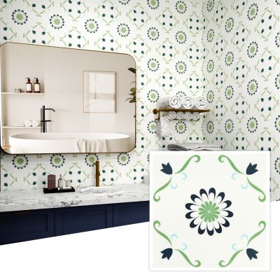 Jeedeson 12 in. x 12 in. x 11 MIL Vinyl Peel and Stick Backsplash, Floor and Wall Tile for Kitchen, Multi-Colored (30 Sq. Ft.)