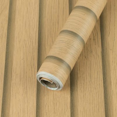 Jeedeson 2 Rolls Natural Wood Slat Yellow Wall Paper Interior for Bedroom (Covers 25.48 sq.ft.)