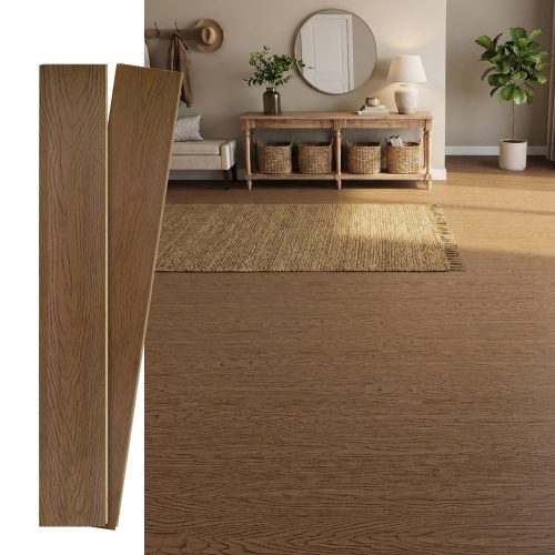 Jeedeson Bamboo Flooring – Natural Embossed Wood Grain, Tongue & Groove, 5.11″ W x 40.15″ L x 0.6″ T, 14pcs/box covers 20 Sq.Ft.