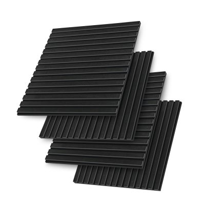 Jeedeson Indoor Black Acoustic Wall Panels Sound Absorbing,Eco-Friendly Safety and Durability