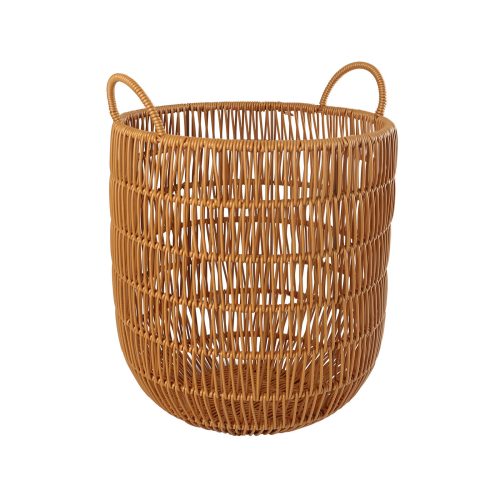 Jeedeson Resin Woven Basket – Tall, Storage for dirty clothes, bath towels, toys, and miscellaneous items