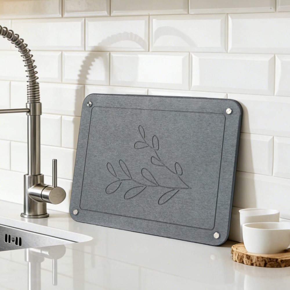 Jeedeson Diatomaceous Earth Dish Drying Mat,Expandable Design Saves Counter Space