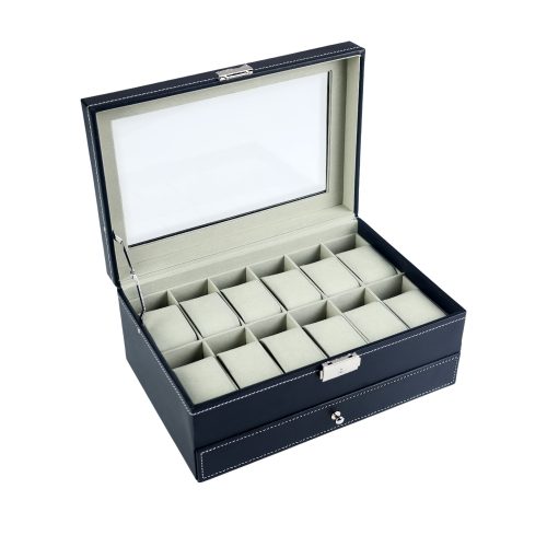 Jeedeson 2 Layer Jewelry Box Organizer for Women, Storage for Necklaces, Rings, Bracelets, Earrings and Watches