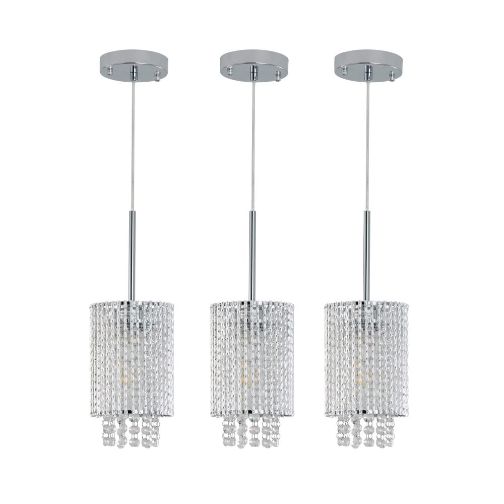 3-Light Hanging Kitchen Island Crystal Pendant Lighting Modern Concise Pendant Light
