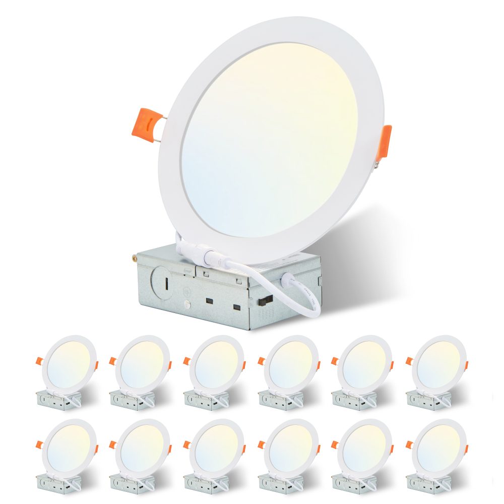 12Pack 6 Inch Flush Mount Led Ceiling Light Fixture Adjustable Round Ceiling Lamp For Bathroom Hallway Kitchen Bedroom