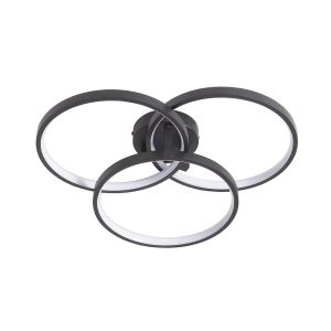 Modern LED Ceiling Light Fixture Black Flush Mount Light, Hallway Light Fixtures Ceilings Mount Dimmable