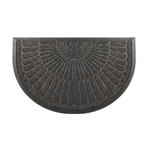 Jeedeson Semicircular Durable Rubber Non Slip Front Door Mat for Outside Inside Entry