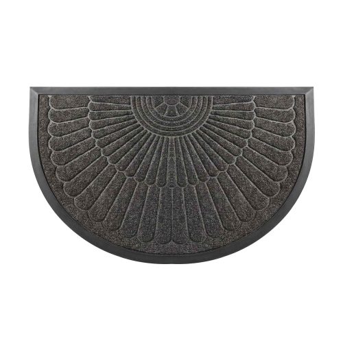 Jeedeson Semicircular Durable Rubber Non Slip Front Door Mat for Outside Inside Entry