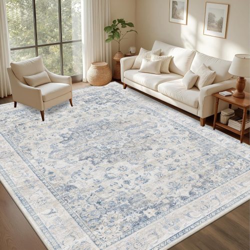 Jeedeson 5×7 Boho Floral Medallion Area Rug, Washable Non Slip Stain Resistant Vintage Carpet for Living Room, Bedroom, Dining Room & Home Office