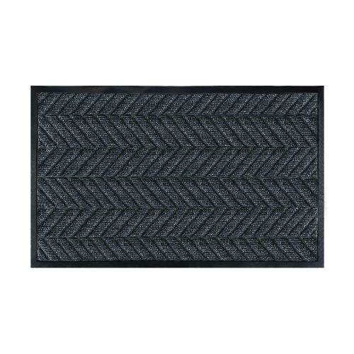 Jeedeson Heavy Duty Chevron Door Mat, Non-Slip Natural Rubber Backing Water Absorbent Entrance Mat for Home Patio Garage
