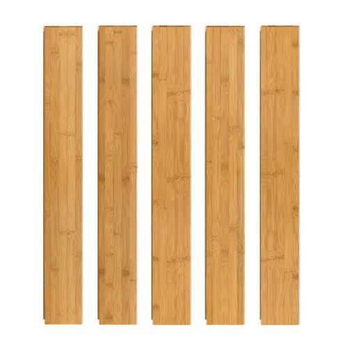 Jeedeson Click Lock Bamboo Flooring Light Honey 37.8″ L x 3.78″ W x 0.59″ T Prefinished 20 Pack (19.8 Sq.Ft.)