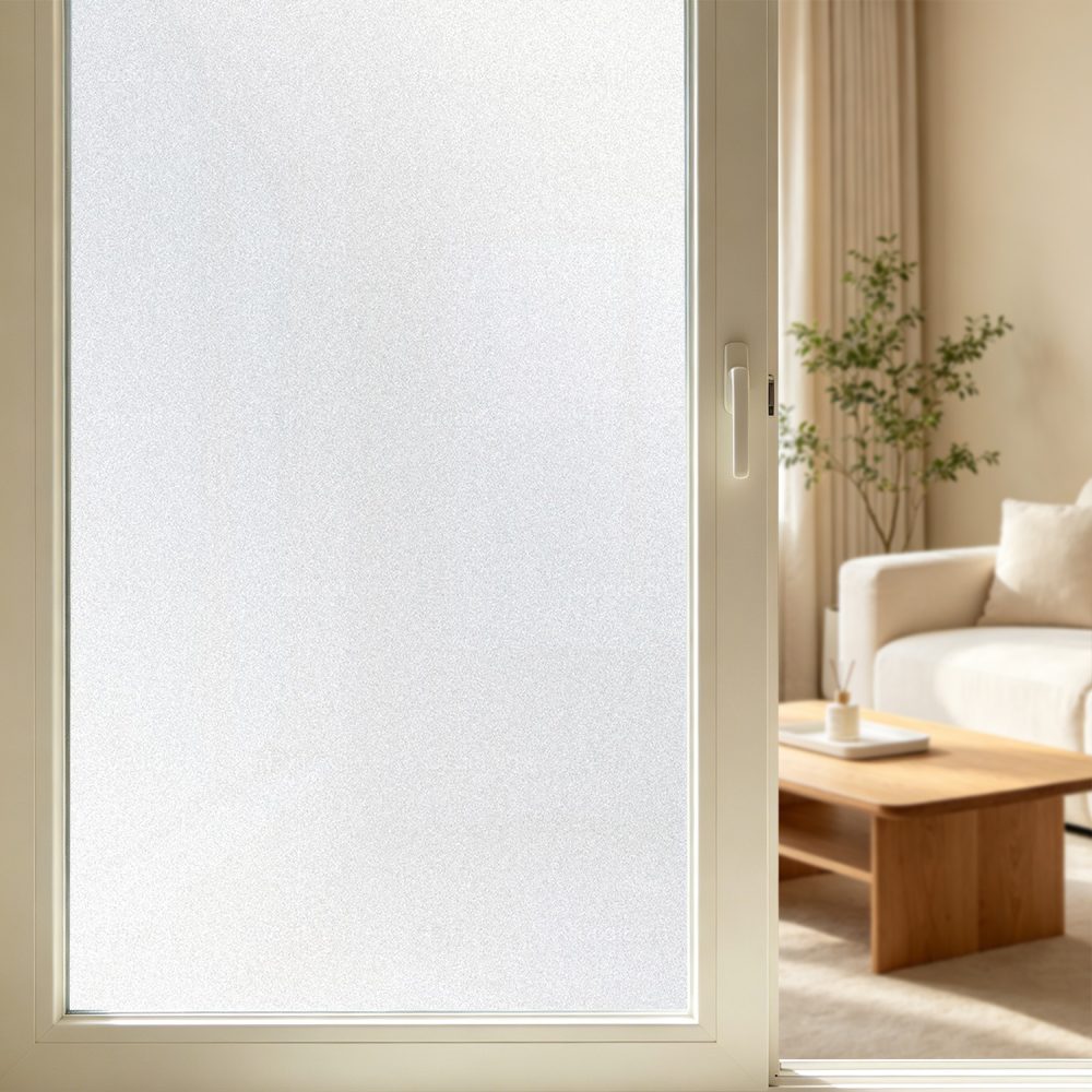 Jeedeson Glass Window Film Frosted Static Reusable Semi-Privacy Decor Window Sticker 35.43″×78.74″