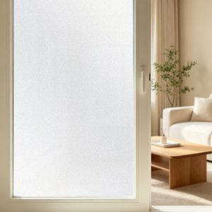 Jeedeson Glass Window Film Frosted Static Reusable Semi-Privacy Decor Window Sticker 35.43"×78.74"
